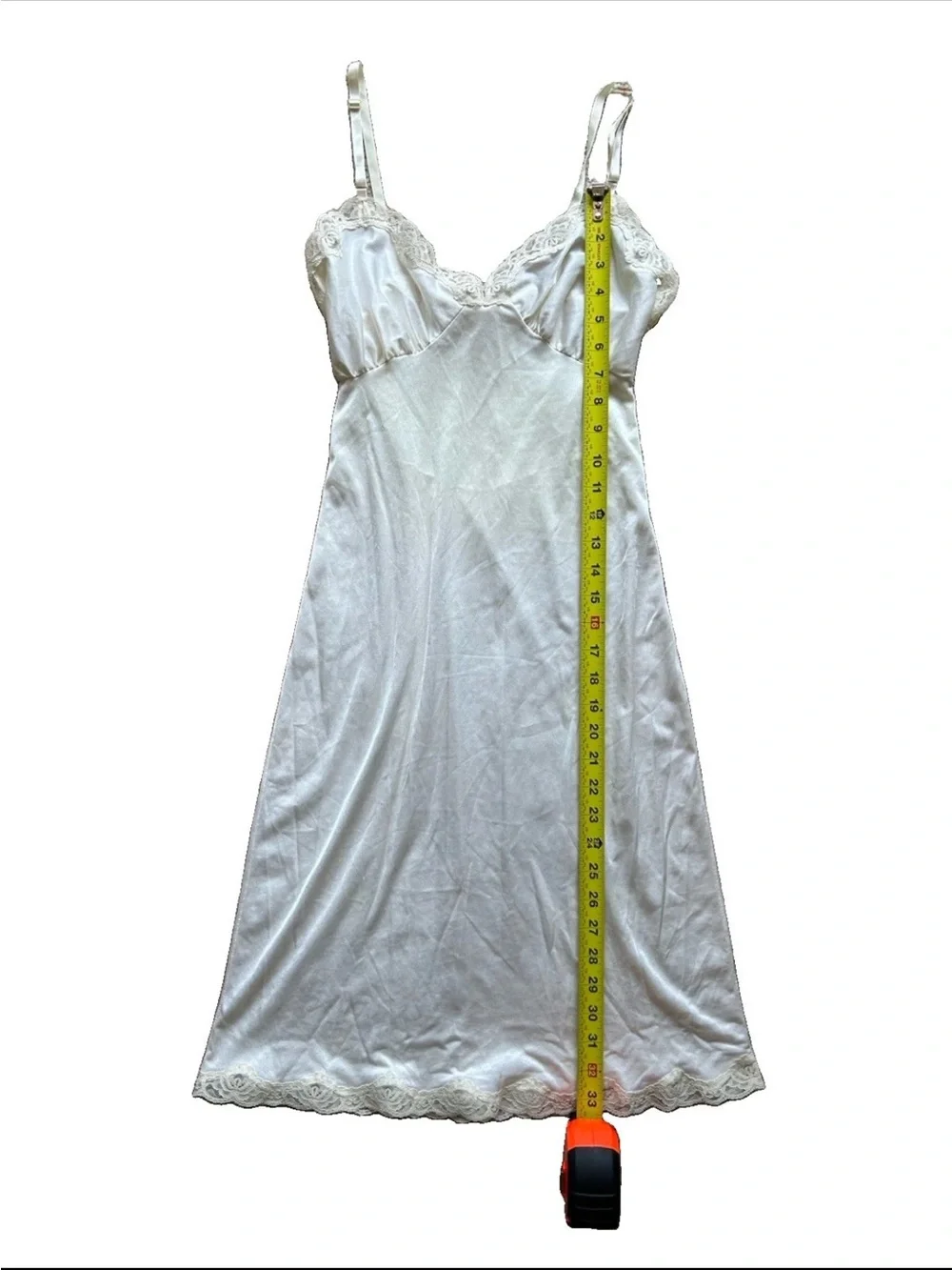 Vintage Y2K 90s Ivory Slip Dress S Babydoll Romantic Cottagecore Lace Trim Sheer